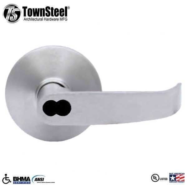 F09 Storeroom, Night Latch, Key Retracts Latch Bolt, for Mortise Exit Device, Lever Prepped SFIC (Co